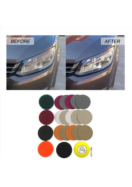 42PCS/SET 3inch Dıy Araba Işıkları Kiti Otomotiv Parlatma Ovma Bezi Set Far Onarma Kiti Zımpara Kağıdı (Yurt Dışından) modelleri