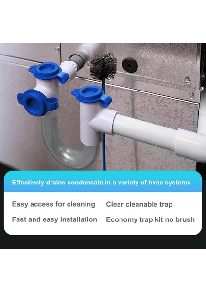 Hvac Kondens Tahliye Sistemi Için Temizleme Fırçası ile 3/4 Pvc U Tuzak Boru Bağlantısı Konnektörü (Yurt Dışından) indirimleri