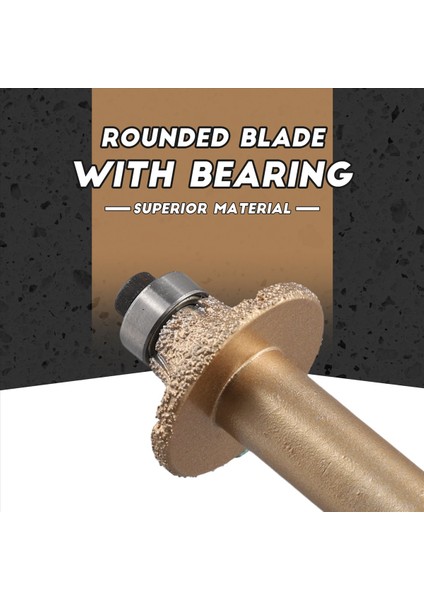 Mermer 31MM Dia Bullnose Elmas Profil Tekerlek Yönlendirici Bit Altın Tonu (Yurt Dışından) fırsatları