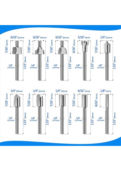 40PC Hss Yönlendirici Karbür Gravür Bitleri Dremel Yönlendirici Bit Seti 1/8 Inç (3mm) Shank Dremel Proxxon Döner Araçlar (Yurt Dışından) modelleri