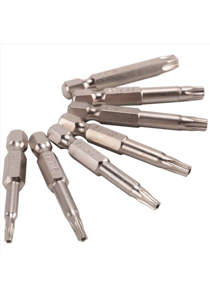 7pcs Set Star Bit Bit Tornavida Matkap Bitleri Vidalı Terozlu Manyetik 1/4inch Hex Shank El Aletleri Beş Noktalı Yıldız Delik Deliği (Yurt Dışından)