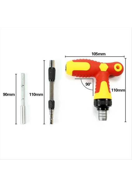 T Şeklinde Çift Yönlü Cırcır Tornavida Seti Teleskopik Çok Açılı Bakım Tornavida Kombinasyon Aracı Seti (Yurt Dışından) fiyatları