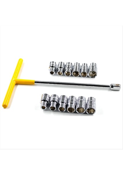 1/2bit Soket Uzantısı T Şeklinde Anahtar El Kolu Güçlü Manyetik Altıgen Tornavida T Şekli Bağlama Çubuğu (Yurt Dışından)