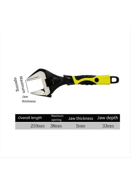 Ayarlanabilir Anahtar 8 Inç Evrensel Anahtar Banyo Anahtarı Ev Açık Sıhhi Tesisat Onarım Aracı (Yurt Dışından) fiyatları