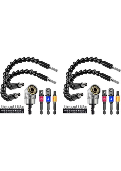 2set Esnek Matkap Uzantısı Hex Shank Matkap Fındık Sürücü Bit Seti 6pcs Evrensel Soket Adaptör Seti Tornavida Bit Seti (Yurt Dışından)