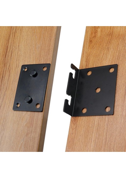 4 Adet Yatak Çerçevesi Seti Post Çift Kanca Yuvası Braketi 3 5 Inç x 3inch Metal Yatak Ray Kanca Tabağı Siyah Yatak Aksesuarları (Yurt Dışından) fırsatları