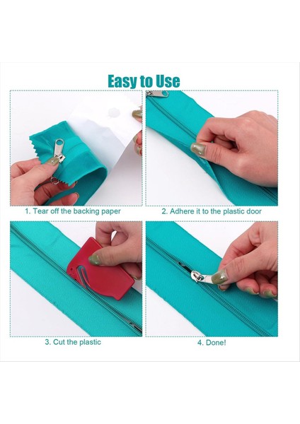 2 Adet Toz Bariyer Fermuarı Anlık Kapı Tozu Koruması Kendi Yapışkan Muşamba Çift Fermuar Bıçak Yapımı Yeşil (Yurt Dışından) fırsatları