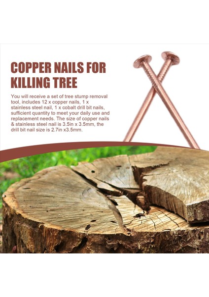 14 Adet Bakır Tırnaklar Kiti Ağaçlar Öldürme Kiti 3 5 Inç Saf Bakır Tırnaklar Toplu Kütük Çıkarma Çivili Donanım Çivileri Ağaçlar Için (Yurt Dışından) indirimleri