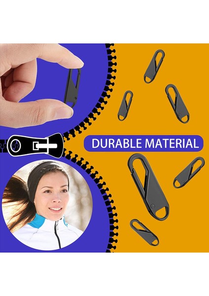 30 Pcs Fermuar Çekme Yedek Fermuar Onarım Kiti Fermuar Kaydırıcı Çekme Sekmesi Evrensel Fermuarlı Fixer Metal Fermuar Kafası (Siyah) (Yurt Dışından) fiyatları