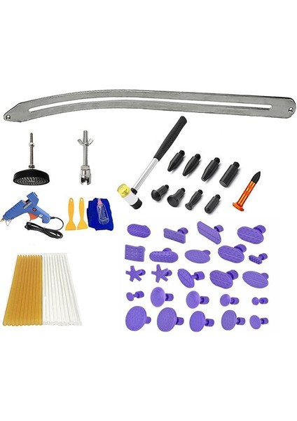 66PCS/SET Araba Boyasız Diş Çıkarma Kiti Otomatik-Fender Hasar Onarımı Arc Crowbar Çekme Çubuk Araçları Ab Fişi (Yurt Dışından) fırsatları