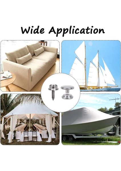 Bağlantı Elemanları Kiti Paslanmaz Çelik Vidalı Çıtçıt Düğmesi Yedek Tuş Seri Çivisi Seti Tekne Kapakları Çadırlar (Yurt Dışından) modelleri