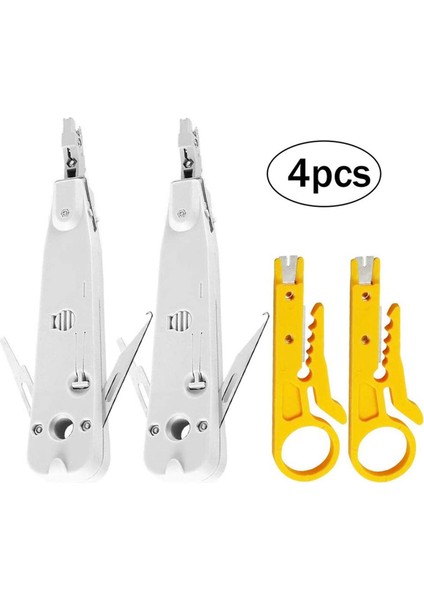 4x Yumruk Aracı Idc RJ45 RJ11 CAT5E Cat6 Ağ Telekom Telekom Telekom Kablo Soketi Etki Terminal Ekleme Araçları (Yurt Dışından) fırsatları