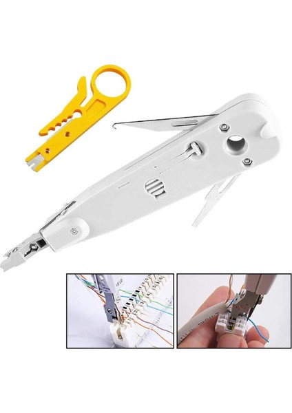 4x Yumruk Aracı Idc RJ45 RJ11 CAT5E Cat6 Ağ Telekom Telekom Telekom Kablo Soketi Etki Terminal Ekleme Araçları (Yurt Dışından) indirimleri