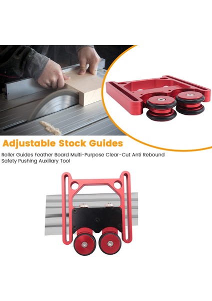 Ayarlanabilir Stok Kılavuzları-Silindir Kılavuzları Tüyler Tahtası Çok Amaçlı Çok Amaçlı Net Kesim Anti-Rebound Güvenliği Yardımcı Alet (Yurt Dışından) fırsatları