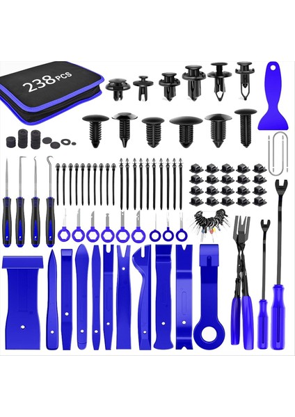 238 Parçalar Trim Kaldırma Aletleri Araba Itme Pimi Tampon Kelepçe Seti Araba Paneli Radyo Çıkarma Arabası Kelepçe Bağlantı Elemanı Terminali (Yurt Dışından)