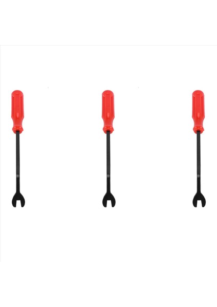 3x Araba Kapı Iç Döşeme Klipsi Panel Döşeme Bağlayıcı Kipi Çıkartma Aracı Tornavida Tırnak Çekme 6 Inç Kırmızı (Yurt Dışından)