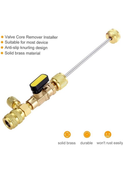 5x R410A R22 Valf Çekirdeği Çıkarma Takımı Aracı Çift Boyutlu Sae ile 1/4 ve 5/16 R404A R407C R134A R12 Hvac Sistemi (Yurt Dışından) fiyatları