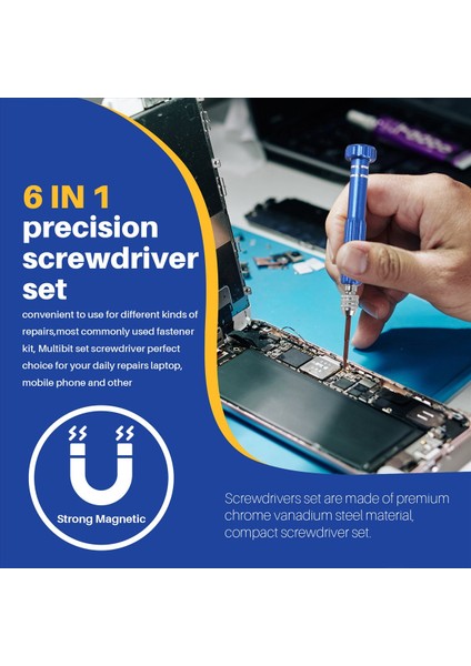 Manyetik 6 Arada 1 Tiny Vidalı Terozlu Kit Küçük Tornavida Seti Cep Telefonları Izleme Gözlük Vb Için Mini Vidalar (Yurt Dışından) fırsatları