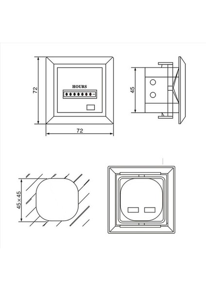 5x Hm-1 Zamanlayıcı Kare Sayacı Dijital 0-99999 99 Gösterge 0 3W AC220-240V / 50Hz Ac Saat Saat Metre Saat Metro Beyaz (Yurt Dışından) indirimleri