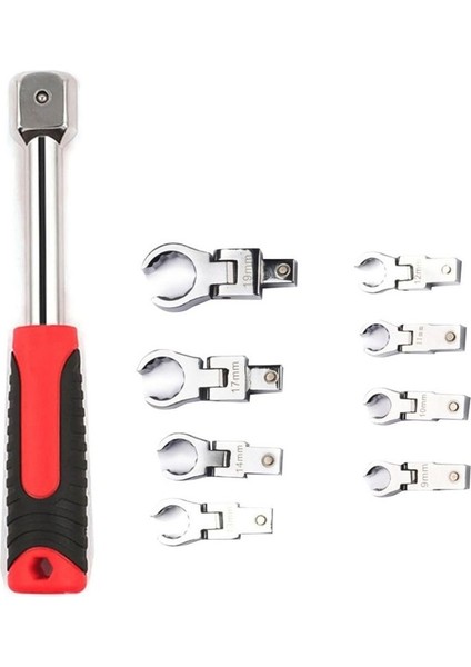 Ratchet Anahtarı Başlığı Anahtar Çıkarılabilir Çıkarılabilir Esnek Tork Göstergesi Cırcır Sap Anahtarı El Aleti (Yurt Dışından)