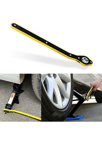 4x Otomobil Lastik Ratchet Anahtarı Lastik Kriko Kravat Çapraz Işçi Partisi Tasarruf Kahret Atma Jack Rocker Arm (Yurt Dışından) fiyatları