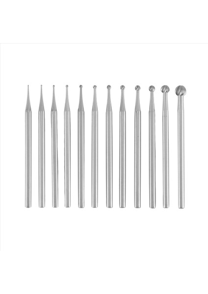 12PCS Yuvarlak Şekli Top Burr Seti - 3/32 Inç Şey Takı Yapımı Kırıklar Yuvarlak Top Şekli Gravür Bitleri (Yurt Dışından)