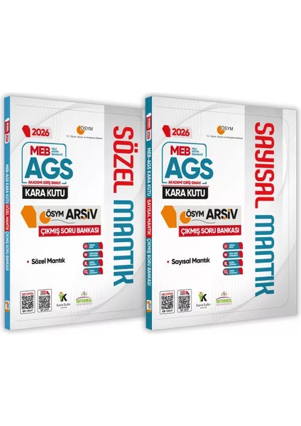 2026 MEB-AGS Kara Kutu Sayısal ve Sözel Mantık Set ÖSYM Çıkmış Soru Bankası Konu Özetli Çözümlü