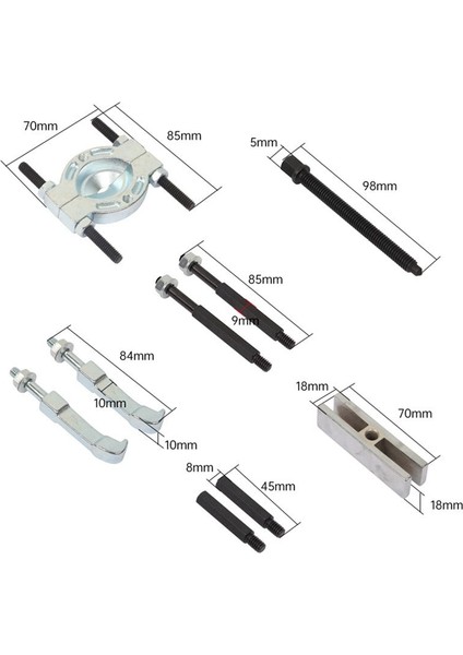 9 Parçalı Yüksek Mukavemetli Metal Yatak Sökme Aracı Çektirici Rulman Çeken Çektirici Sökme Aracı (Yurt Dışından) fiyatları