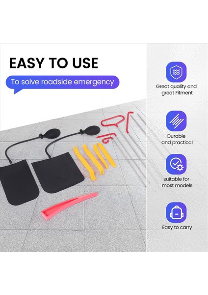 14 Adet Araba Kapısı Açık Kilidini Açma Aracı Kiti Kilitle Acil Durum Hava Pompası Evrensel Acil Durum Kiti Araçlar Için (Yurt Dışından) indirimleri