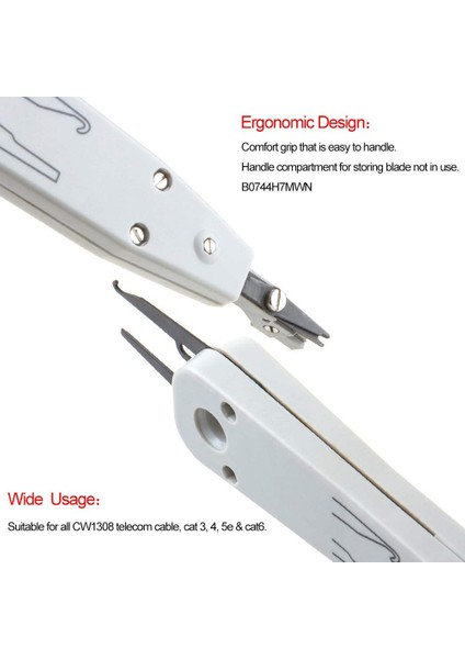 Profesyonel Yumruk Aşağı Aracı Idc RJ45 RJ11 CAT5E Cat6 Ağ Telekom Telekom Telekom Kablo Soketi Etki Terminal Ekleme Araçları (Yurt Dışından) fiyatları
