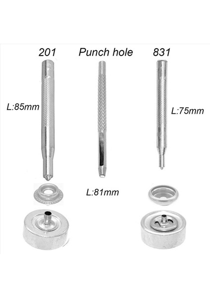 216PCS 15MM Paslanmaz Çelik Bağlantı Elemanı Snap Press Düğmesi Deniz Botu Tuval Için Yumruklama Seti Alet Kiti Gümüş (Yurt Dışından) fiyatları