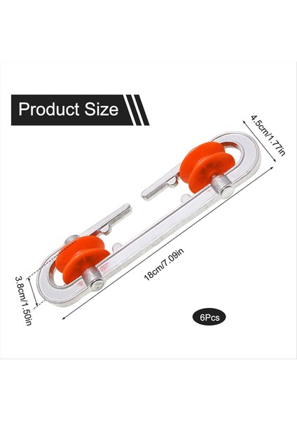 6 Pcs Clothyline Serpme Alüminyum Ağır Hizmetli Dış Mekan Giysisi Hattı Ayırıcı Kasnak Ağır Yükler ve Çamaşır Hattı (Yurt Dışından) fiyatları