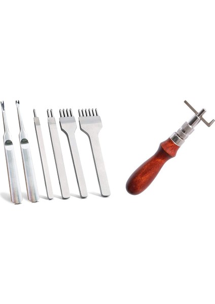 1 Set 1/2/4/6 Prong Dıy Döküm Dikiş Kesme Seti ve 1 Pcs Katı Ayarlanabilir Pro Dikiş Yüzme El Sanatları Aracı (Yurt Dışından)