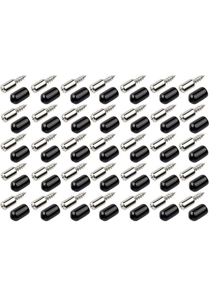 Kendi Kendine Dokunma Vidaları Dolap Laminat Destek Punching Olmayan Fıçı Tahtası Tutucu Raf Tutucu Çelik Pimi Peg Siyah ve Gümüş A (Yurt Dışından)