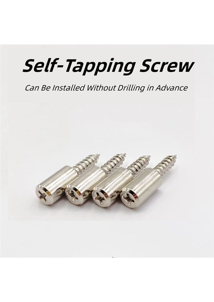 Kendi Kendine Dokunma Vidaları Dolap Laminat Destek Punching Olmayan Fıçı Tahtası Tutucu Raf Tutucu Çelik Pimi Peg Siyah ve Gümüş A (Yurt Dışından) fırsatları