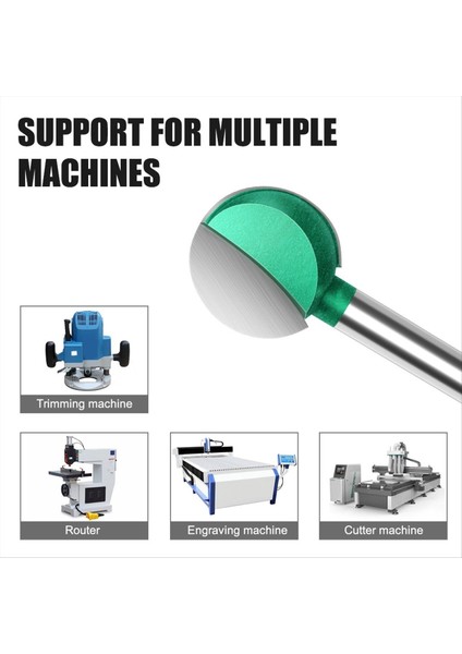 4pcs 6mm Top Burun Yuvarlak Oyma Bit Cove Cnc Freze Kesici Topu Uç Yönlendirici Bitleri Karbür Ağaç Işleme Araçları (Yurt Dışından) fırsatları