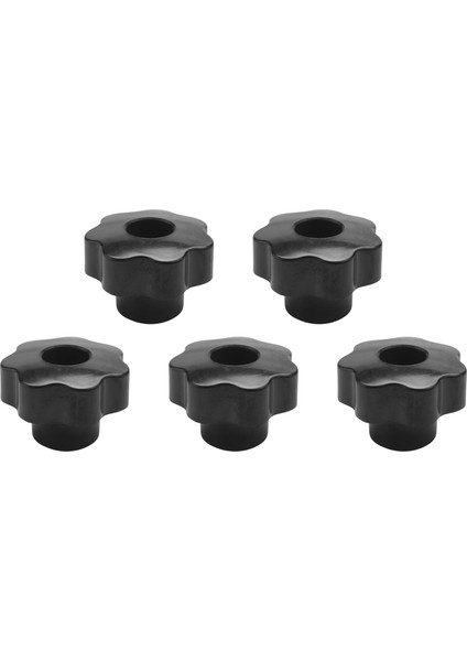 5x M10 10MM Dia Iplik Siyah Plastik Yıldız Kafa Kelepçesi Düğmesi Kavruğu (Yurt Dışından)