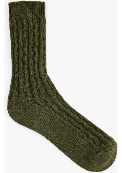 Koyun Yünü Karışımlı Dokulu Kalın Soket Çorap fiyatları