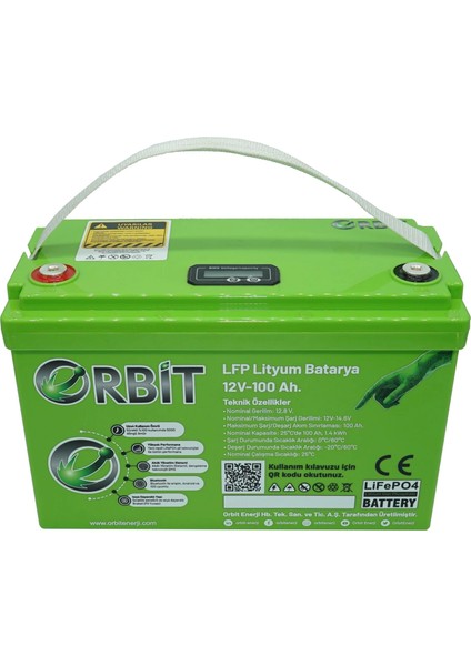 12 V 100 Ah Lifepo4 Akü-Marin Tip-Vp