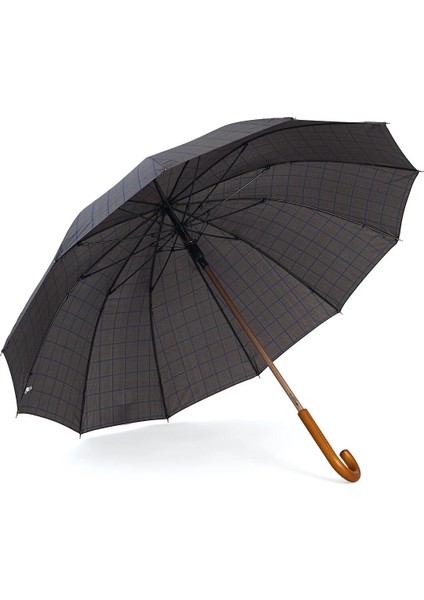 Çizgi Desenli 12 Fiber Telli Baston Saplı Şemsiye fiyatları