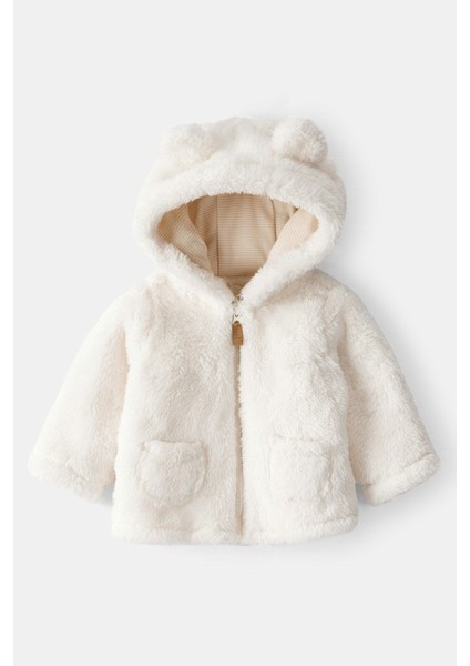 Unisex Bebek Peluş Hırka Ekru 1T626810
