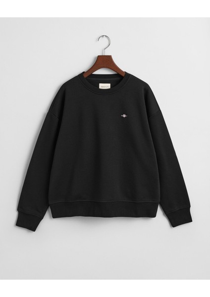 Kadın Siyah Relaxed Fit Bisiklet Yaka Sweatshirt 4201414.5 modelleri