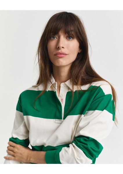 Kadın Yeşil Regular Fit Polo Yaka Rugby T-Shirt 4202592.350 indirimleri