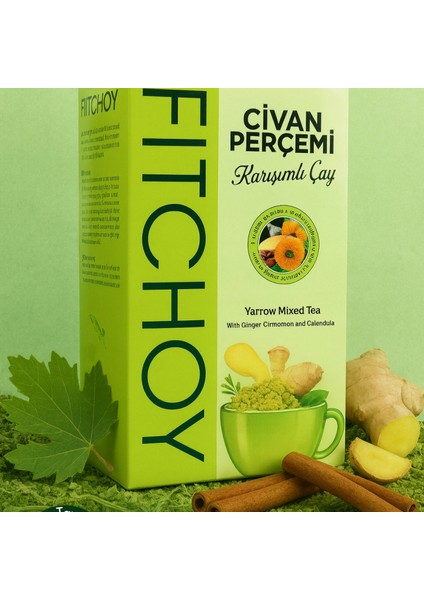 Fitchoy - Civanperçemi Çay 90 gr × 45 Adet (Aynısefa & Tarçın Kabuğu & Zencefil Ilaveli)