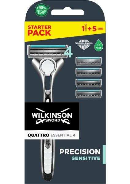 Quattro Tıraş Bıçağı 1 Sap + 5 Yedek Kartuş