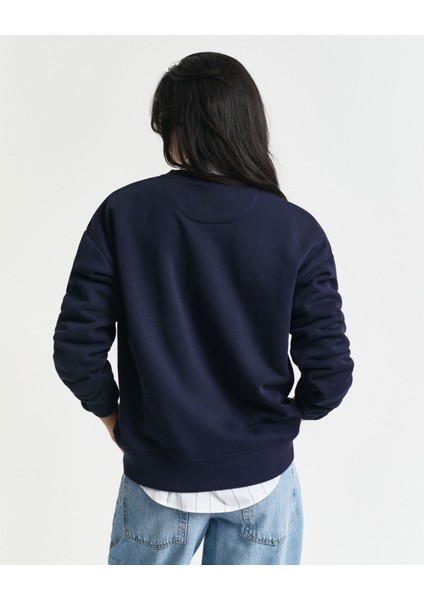 Kadın Lacivert Relaxed Fit Bisiklet Yaka Sweatshirt 4201414.433 fiyatları