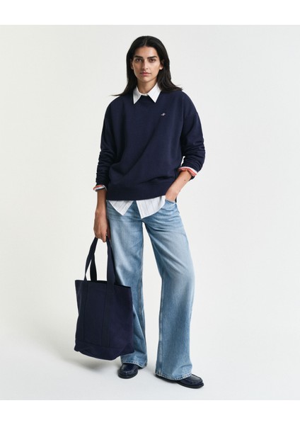 Kadın Lacivert Relaxed Fit Bisiklet Yaka Sweatshirt 4201414.433 modelleri