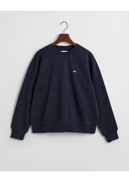 Kadın Lacivert Relaxed Fit Bisiklet Yaka Sweatshirt 4201414.433 fırsatları