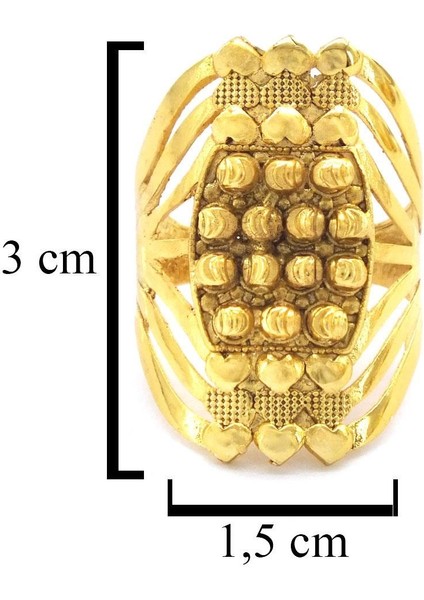 Çelik Yüzük Kadın Altın Kaplama Dorikalı Kaburga YZK-478 fırsatları