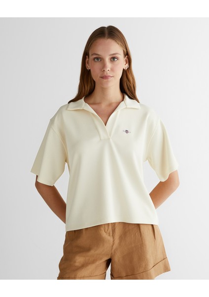 Kadın Krem Logolu Polo 42425114T.130